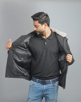 Men's Puffer Jacket with Faux Fur Collar - Insulated Winter Coat